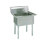 BK Resources BKS-1-24-14 29" 1 Compartment Sink w/ 24"L x 24"W Bowl, 14" Deep