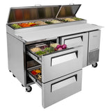 Turbo Air TPR-67SD-D2-N 67" Pizza Prep Table w/ Refrigerated Base, 115v