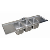 Advance Tabco DBS-63C 72" 2 Compartment Sink w/ 10"L x 14"W Bowl, 10" Deep