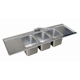 Advance Tabco DBS-63C 72" 2 Compartment Sink w/ 10"L x 14"W Bowl, 10" Deep
