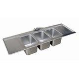 Advance Tabco DBS-63C 72" 2 Compartment Sink w/ 10"L x 14"W Bowl, 10" Deep