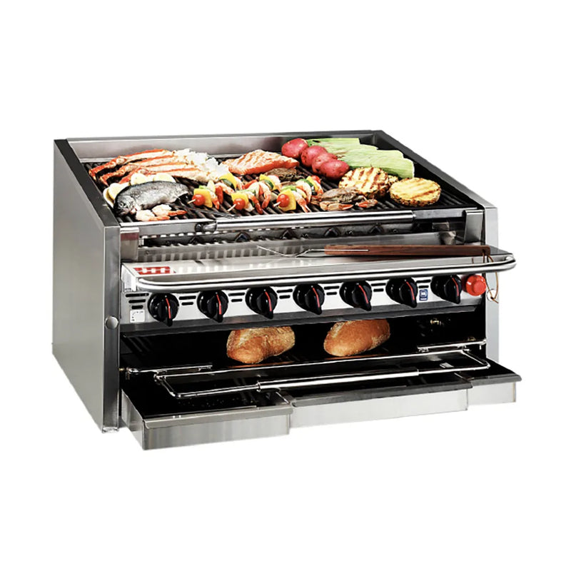 Magikitch'n CM-RMB-624 24" Gas Charbroiler w/ Floating Steel Grates - Manual Controls