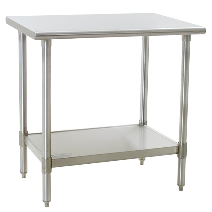 Eagle Group T2436SEB 36" 16 ga Work Table w/ Undershelf & 300 Series Stainless Flat Top