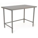 Eagle Group T3048STEB 48" 16 ga Work Table w/ Open Base & 300 Series Stainless Flat Top