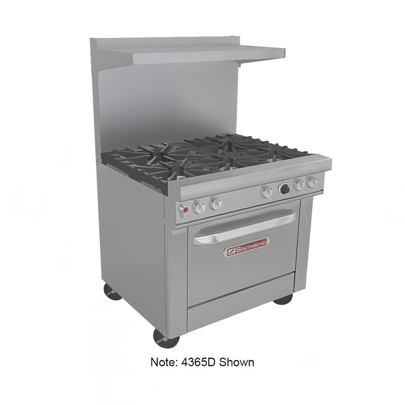Southbend 4362A 36" 6 Burner Gas Range w/ Convection Oven, Natural Gas