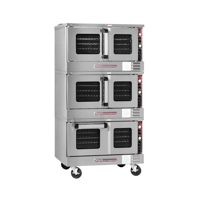 TV-Series Low Profile Gas Convection Oven Triple Deck With Standard Controls – Natural Gas, 156000 Total BTU