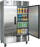 Beverage-Air RB27HC-1S 30KITMA 54" Commercial Refrigerator 2 Solid Door Reach-in Refrigerator Cooler - 49 Cu.Ft, 115v" One Section Reach In Refrigerator, (1) Right Hinge Solid Door, 115v