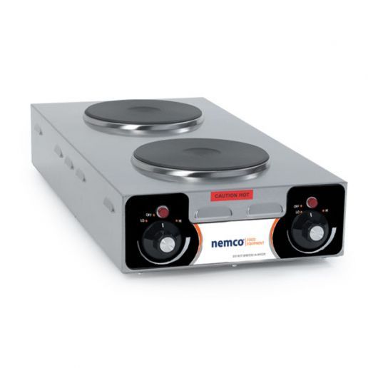 Nemco 6310-3-240, 12-inch Electric Countertop Vertical Hot Plate with 2 Burners, 240V