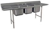 Advance Tabco 93-63-54-36L 101" 3 Compartment Sink w/ 18"L x 24"W Bowl, 12" Deep