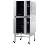Turbofan E32T5/2C - Full Size Sheet Pan Touch Screen Electric Convection Oven Double Stacked With Castor Base Stand