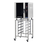 Turbofan E33D5 and SK33 Stand - Half Size Sheet Pan Digital Electric Convection Oven on a Stainless Steel Stand