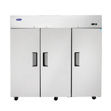 Atosa USA MBF8003GR Reach-In Freezer Three-Section 77-4/5W x 33-3/10D x 81-3/10H Top Mount Refrigeration