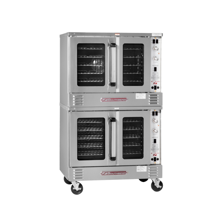 Platinum Double Convection Oven, Electric, 7.5KW Each, Standard Depth, Standard Controls, Dependent Doors, Ventless – 15KW, 240V, 1PH