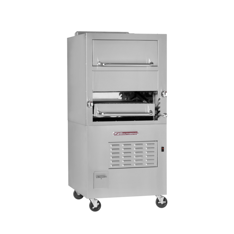 34″ Upright Infrared Broiler Gas Single Deck With Warming Oven – Liquid Propane, 104000 Total BTU