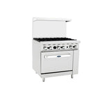 Atosa CookRite AGR-6B, 36-Inch 6 Burner Heavy Duty Gas Range Single Oven