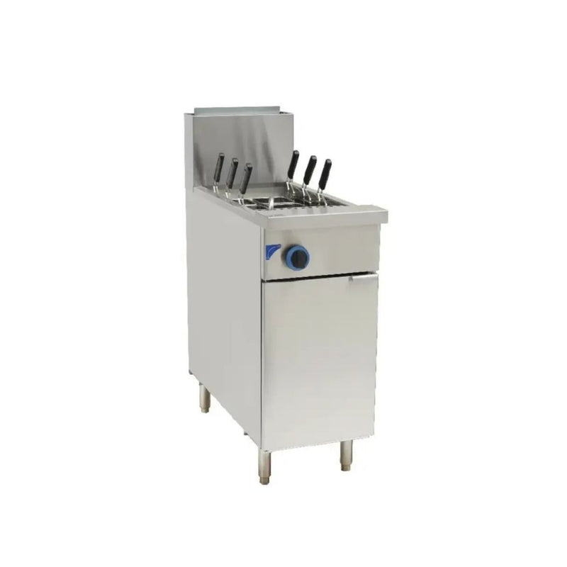 Comstock-Castle CCGPC11SQ-6, 11 Gallon Manual Fill Natural Gas Pasta Cooker w/ 6 Baskets