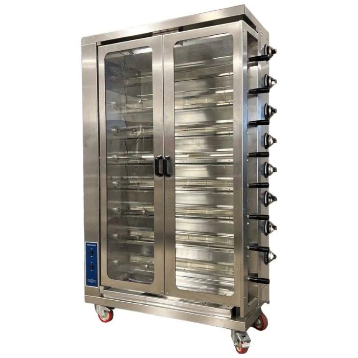 Pegasus CR-8G, Gas Chicken Rotisserie Oven With 8 Spits - 126,250 BTU