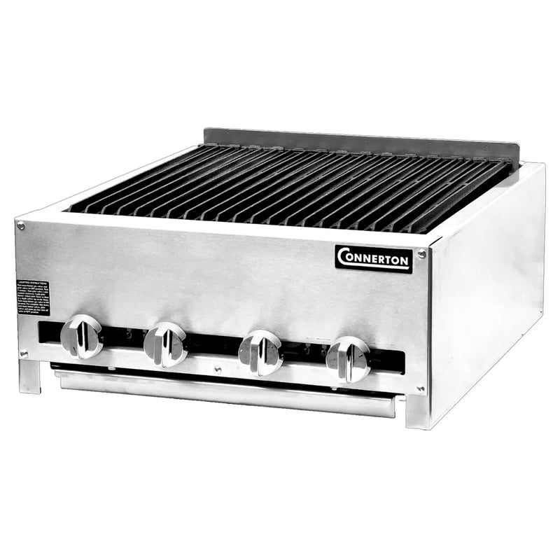Connerton CRB-36-S 36" Countertop Gas Radiant Charbroiler w/ (6) Burners, 150.000 BTU