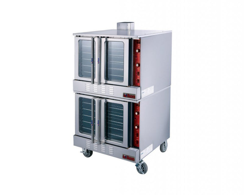 IKON IGCO-2 38-inch Full-Size Double Deck Gas Convection Oven, 108,000 BTU