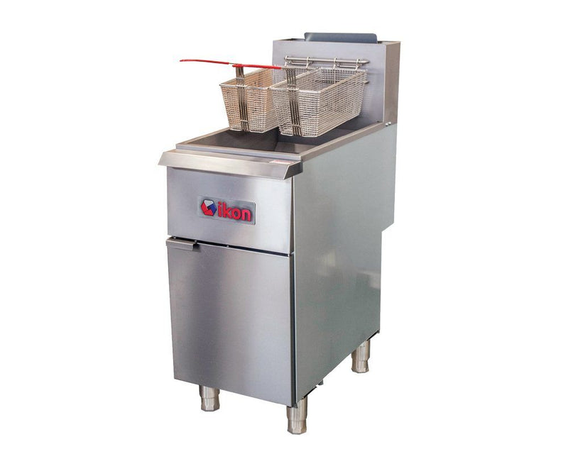 IKON IGF-35/40 Millivolt Control 3-Tube Floor Fryer, 90,000 BTU