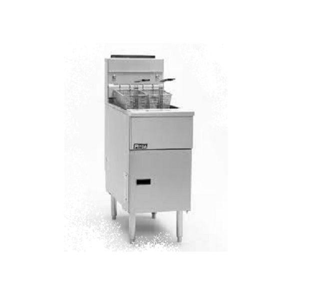Pitco SG14, 2-Basket Floor Tube Fired Gas Fryer, NSF, CSA, MEA, CE, AuGA