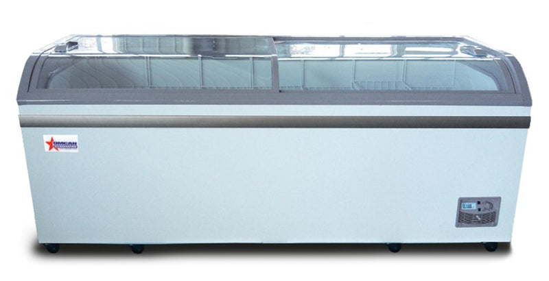 Omcan FR-CN-2007, 79x29.75x32.25-Inch Ice Cream Freezer, 2 Sliding Glass Doors, 24.7 Cu. Ft